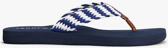 Tommy Hilfiger Womens Vineyard Weave Flip Flop - Blue - US 7 / EU 37.5