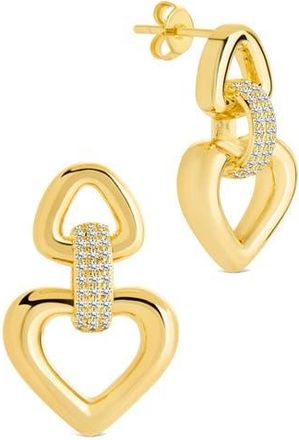 Sterling Forever Marcia Cubic Zirconia Door Knocker Earrings in Gold at Nordstrom Rack