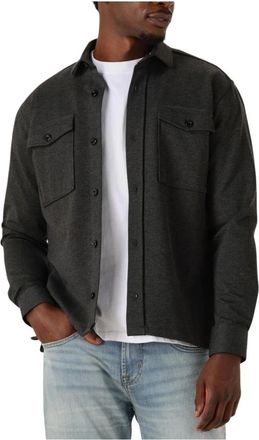 Genti Midtown Relaxed Fit Overshirt - Heren - Zomerjassen - Grijs - S - Jassen