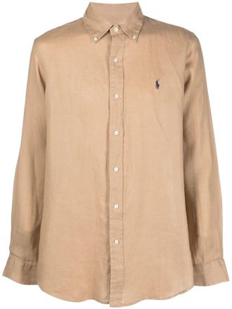 Polo Ralph Lauren Polo Pony linen shirt - Neutrals