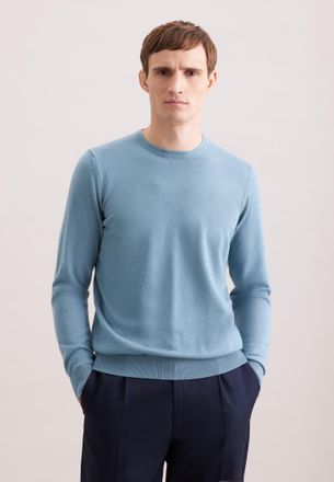 Seidensticker Pullunder SEIDENSTICKER Schwarze Rose, Herren, Gr. XXL, mint, 100% Wolle, unifarben, regular fit, Rundhals, Pullover Pullunder, 1/1 Rundhals Uni