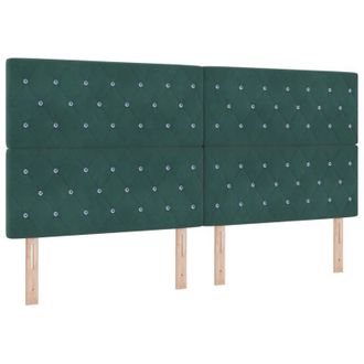 vidaXL Cama Tipo Box Spring Verde Oscuro 200 X 200 Cm Terciopelo Vidaxl