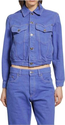 Versace Blouson Denim Jas - Dames - Spijkerjassen - Blauw - S - Denim - Jassen