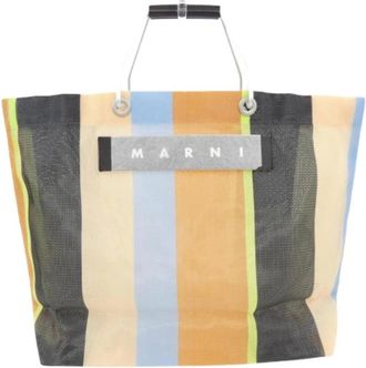 Marni Pre-owned Tote Bags, male, Multicolor, Size: ONE SIZE Pre-owned Market Stripe Tote Bag