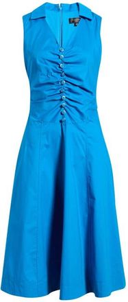 Tahari by ASL Ruched Sleeveless Dress in Blue Jewel at Nordstrom, Size 12