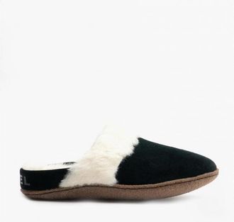 Sorel NAKISKA SLIDE II Womens Mule Slippers Black/Natural - Size UK 6