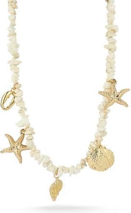 Sphera Milano Shell Charm Necklace in Gold at Nordstrom Rack