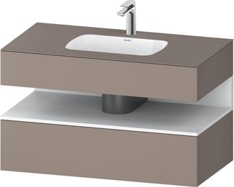 Duravit Qatego Lavabo Encastrado Con Base De Lavabo Consola, - Duravit