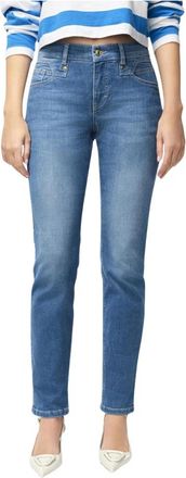 M.A.C Slim Fit Chic Kobalt Jeans - Dames - Slim Fit Jeans - Blauw - M - Katoen - Jeans