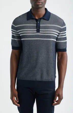 BOSS Lancio Polo Sweater in Dark Blue at Nordstrom, Size Xx-Large