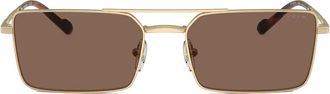Vogue Eyewear Zonnebril met rechthoekig montuur - Goud