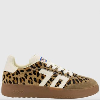 Back70 Womens Leopard Boston Sneaker In Brown Multi