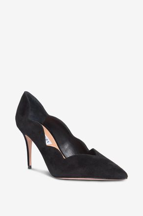 Aquazzura Pumps mit Pfennigabsatz aus Veloursleder Petal