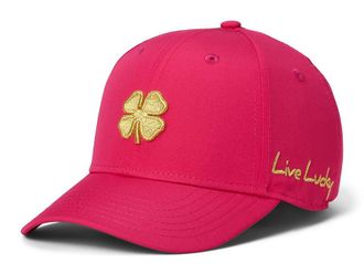 Black Clover Hollywood 26 Adjustable Womens Hat Baseball Caps Fuchsia Womens Hat/3d Gold Metallic Clover, Polyester