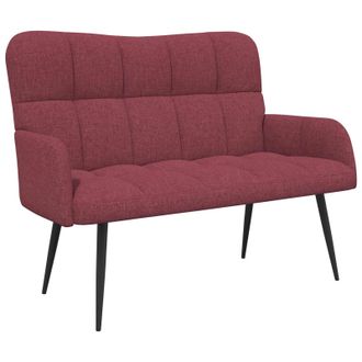 vidaXL Sof&aacute; De 2 Plazas Rojo Vino 115 X 61 X 87 Cm Tela Vidaxl