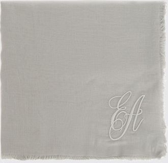 Emporio Armani Fringed Cashmere and Modal Blend Stole