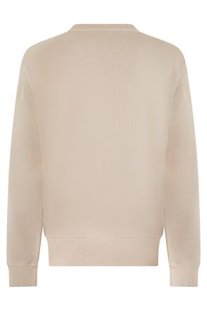 HUGO BOSS Mens Crew Neck Cotton Sweatshirt Light Beige Sweatshirts Sweater