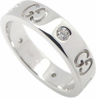 Gucci Icon White Gold (18K) Band Ring (Pre-Owned)