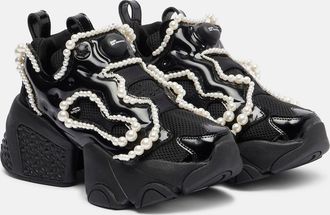 Comme Des Gar&ccedil;ons x Reebok embellished platform sneakers