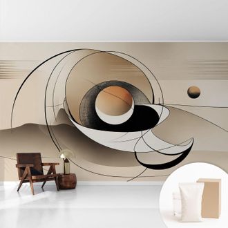 Tulup Tapete Vliestapete Mit Kleber- Abwaschbar - Raumgestaltung Schlafzimmer Wohnzimmer Tapete Harmonische Abstraktion 416x254 Cm
