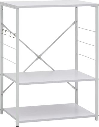 vidaXL Mobile Per Microonde Bianco 60x39,6x79,5 Cm Legno Multistrato - Vidaxl