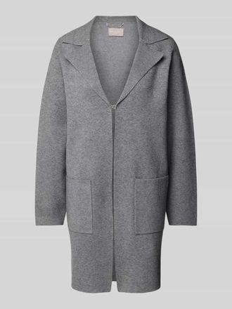 Christian Berg Regular Fit Longcardigan mit Eingrifftaschen in Mittelgrau, Gr&ouml;&szlig;e 36