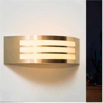 Trade Shop Trade Shop Traesio - Trade Shop - Applique Led Esterno Lampada E27 Luce Moderna Parete Muro Giardino Cortile S101-a