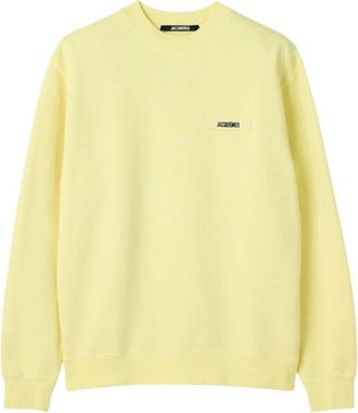 Jacquemus Gros Grain Sweatshirt - unisex - Sweatshirts - Geel - S - Katoen - Hoodies & sweatvesten