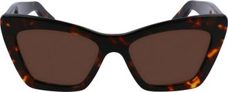 Ferragamo 55mm Butterfly Sunglasses in Dark Tortoise at Nordstrom