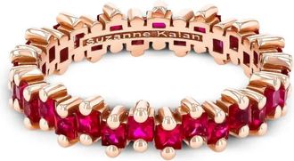 Suzanne Kalan Anello eternity in oro rosa 18kt con rubini