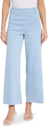 Lyss&eacute; ntials Erin High Waist Ankle Wide Leg Denim Jeans in Antique Wash Chalk Blue at Nordstrom, Size Small
