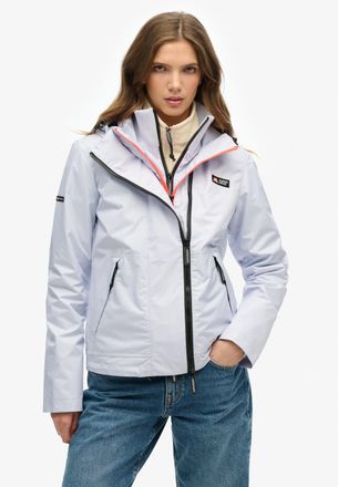 Superdry Outdoorjacke SUPERDRY HOODED MTN WINDBREAKER JKT, Damen, Gr. S, lila (iced lila marl), Web, Obermaterial: 100% Polyester, unifarben, slim fit, B&uuml;ndche
