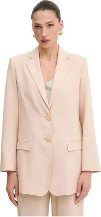 A|X Armani Exchange Blazer de Lino - Jackets - Mujer - Beige - S