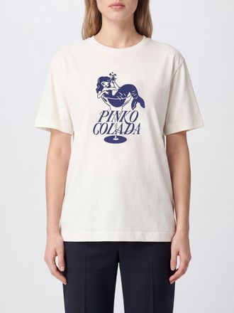 Pinko T-shirts in cotone stampata con slogan