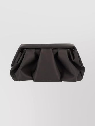 Themoir&egrave; pleated top handle structured clutch bag