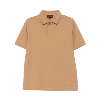 Emporio Armani Katoenen poloshirt - Heren - Polos - Bruin - 3XL - Katoen - Tops