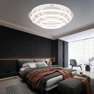 Globo Lighting Plafoniera A Led Faretto Da Soffitto A 6 Fiamme Design Ad Anello Bianco Soggiorno