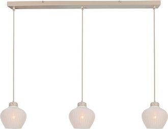 Anne Lighting Anne Lighting - L&aacute;mpara Colgante - Travino - Crema - Lino Metal