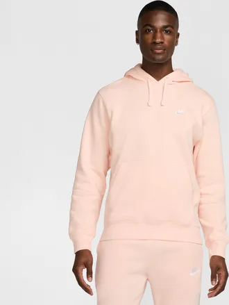 Nike Mens Nike Sportswear Club Fleece Pullover Hoodie in Pink | BV2654-664
