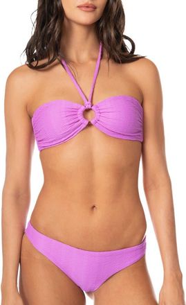 Maaji Celestial Sundown Jill Reversible Bandeau Bikini Top in Light Pastel Purple at Nordstrom, Size X-Small