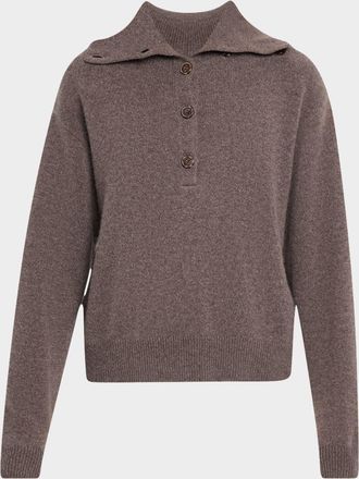 Naadam Premium Cashmere Spread-Collar Sweater