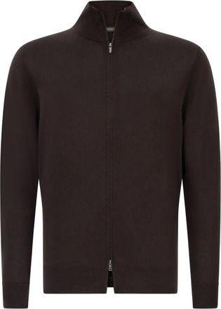 Boggi Milano full-zip merino wool cardigan - men - Merino - S - Brown