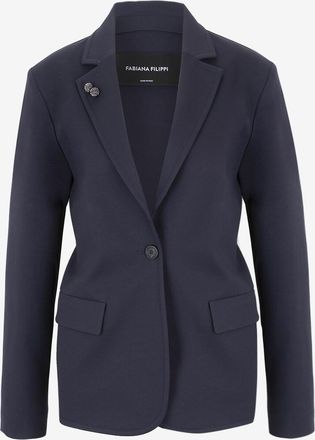 Fabiana Filippi Jersey-Blazer mit Brosche