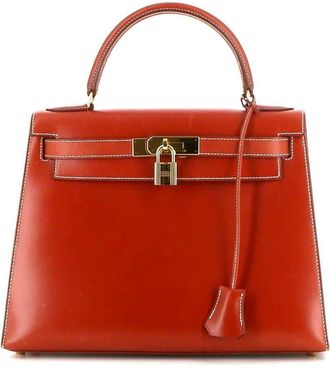 Herm&egrave;s pre-owned Kelly 28 two-way bag - unisex - Leather - One Size - Red