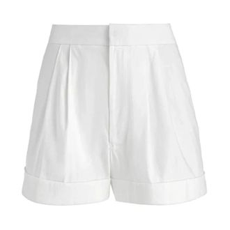 Alice & Olivia Conry Shorts - Dames - Bermuda - Wit - S - Linnen - Korte Broeken