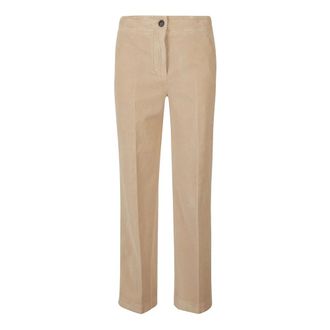 Incotex Broeken, Dames, Beige, M, Katoen, Stretch Corduroy Broek