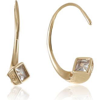 Ettika Twisted Cubic Zirconia Hoop Earrings in Gold at Nordstrom Rack
