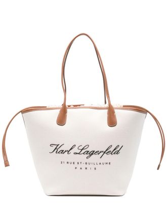 Karl Lagerfeld Hotel Karl omkeerbare shopper - Beige