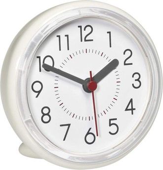 OEM Reloj De Ba&ntilde;o Anal&oacute;gico Con Ventosas, Color Blanco Crema, Resistente Al Agua