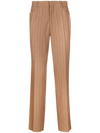Moschino Pantaloni sartoriali a righe - Marrone
